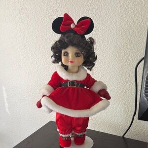 Disney Festive Red Doll with Mouse Ears